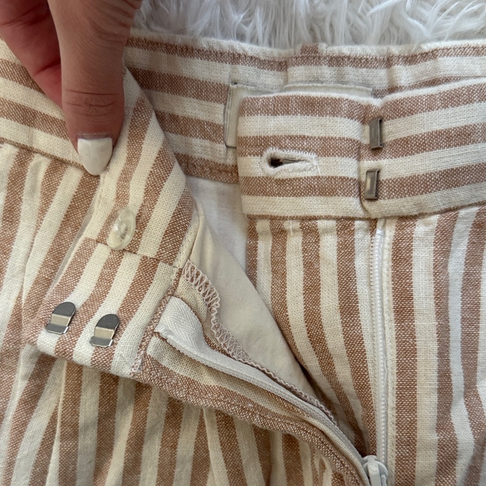 Abercrombie Striped Wide Leg Trousers - Picture 2 of 5